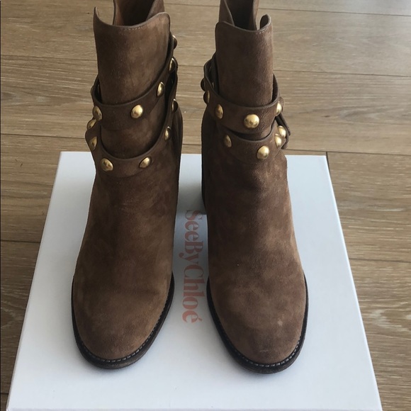 See By Chloe Janis Studded Boots Booties - Picture 4 of 5